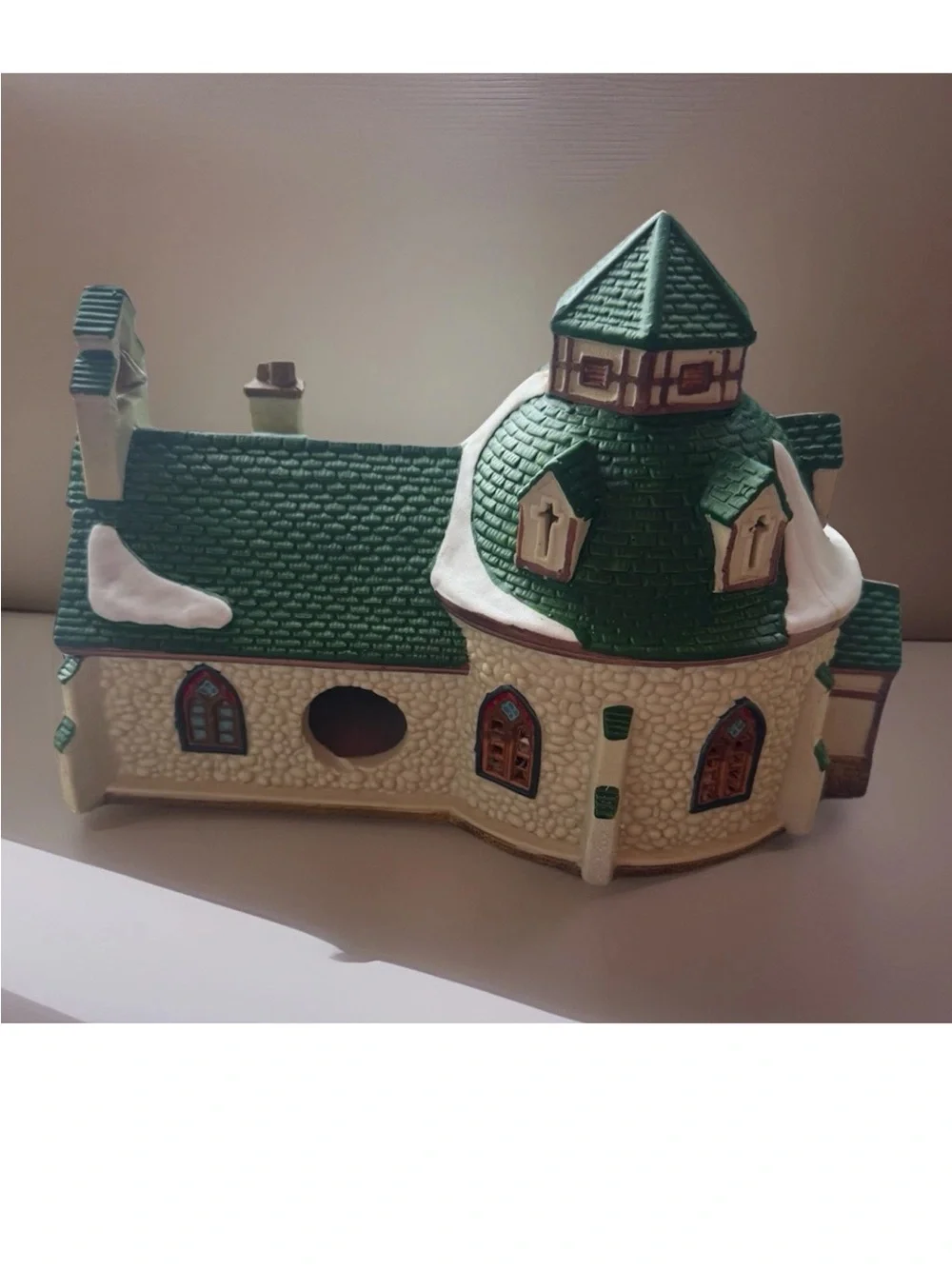 Vintage‎ 1995 Lemax Dickensvale The Old Church Porcelain Village House - No Cord